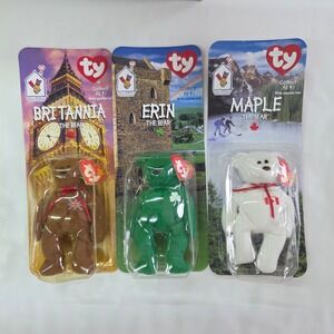 Ty Teenie Beanie Babies McDonald's Set of 3 Multi Britannia Erin Maple 1999 Rare